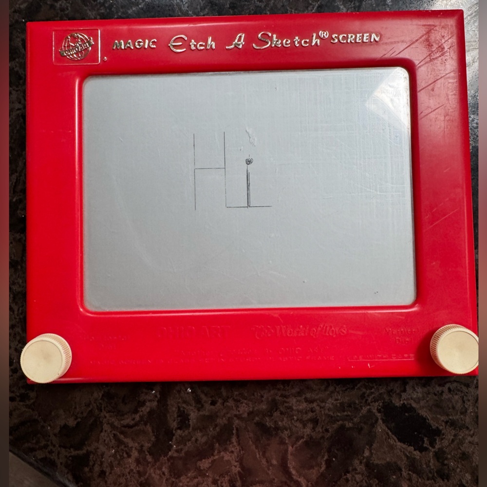 Spin Master Magic Etch-A-Sketch Glass Screen Drawing Toy Red Frame - Picture 4 of 4